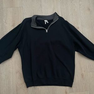 Black Quarter Zip Crewneck